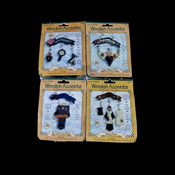 Vintage Christmas Wooden Accents Craft Kits wood & wire kit custom paint - Picture 1 of 9